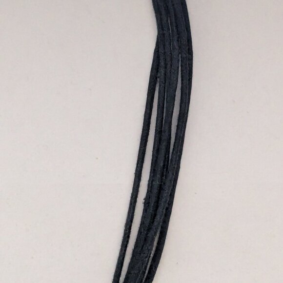 BRIGHTON Toggle Charm Black Glass Corded Necklace - Picture 5 of 6